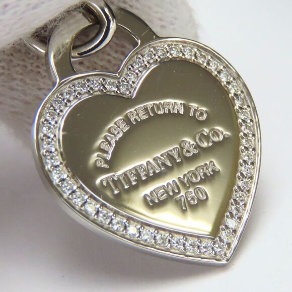 TIFFANY & CO. White Gold Diamond Necklace - Picture 2 of 10